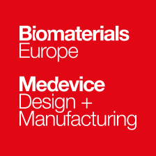 Biomaterials Europe and Medevice Design + Manufacturing logos