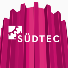 Südtec logo and cog graphic