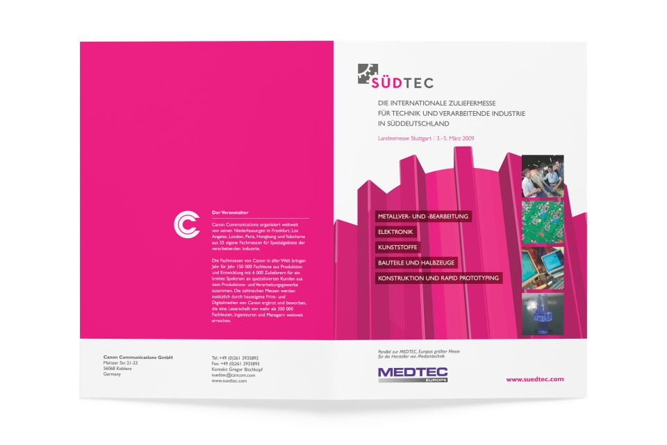 German version of the Südtec prospectus outside cover