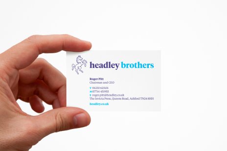 Headley Brothers business card (front)