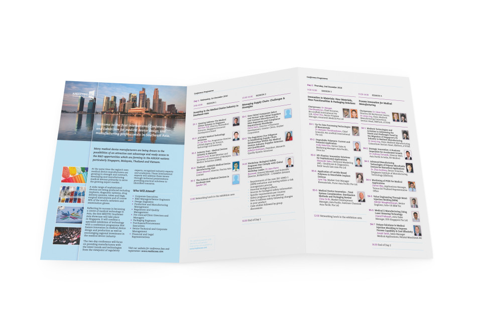 Medtec Southeast Asia 6-page conference brochure