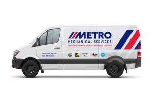 Metro Mechanical Services sign-written van