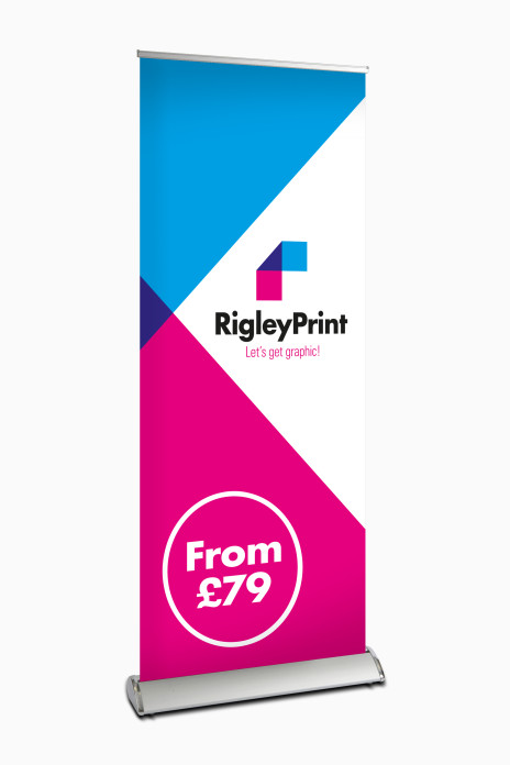 RigleyPrint branded rollup banner